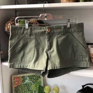 Olive short shorts